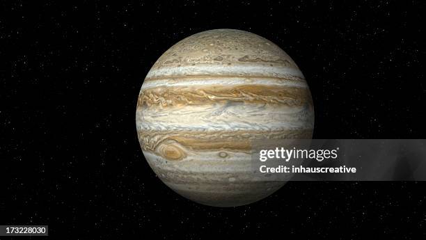 jupiter on star field (xxxl) - jupiterimages stock pictures, royalty-free photos & images