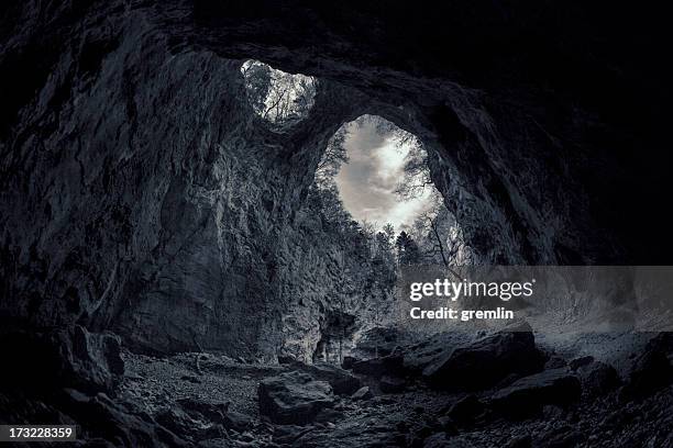 cave system skocjan, slovenia - cave system stockfoto's en -beelden