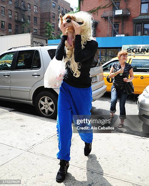 Amanda Bynes is seen in Chelsea on July 10, 2013 in New York City.