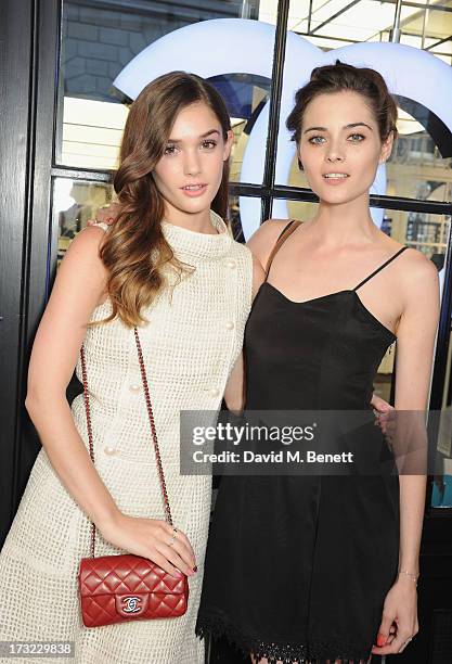 Sai Bennett and Thea Ownes attend a party for www.getthegloss.com hosted by Chanel at Chanel Covent Garden store on July 10, 2013 in London, England.