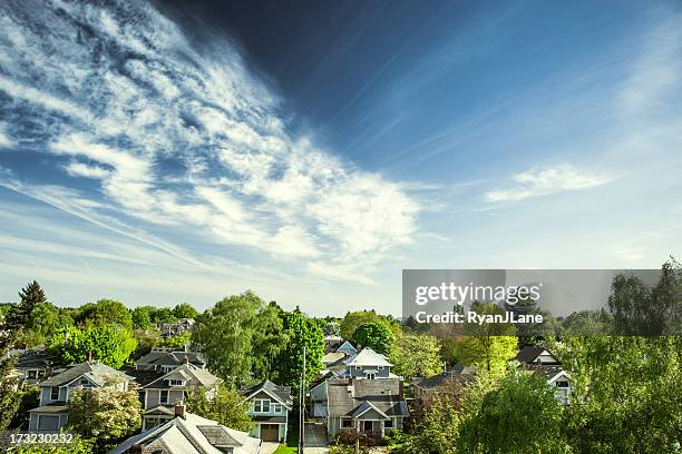 verde casas de portland - noroeste pacífico de los estados unidos fotografías e imágenes de stock