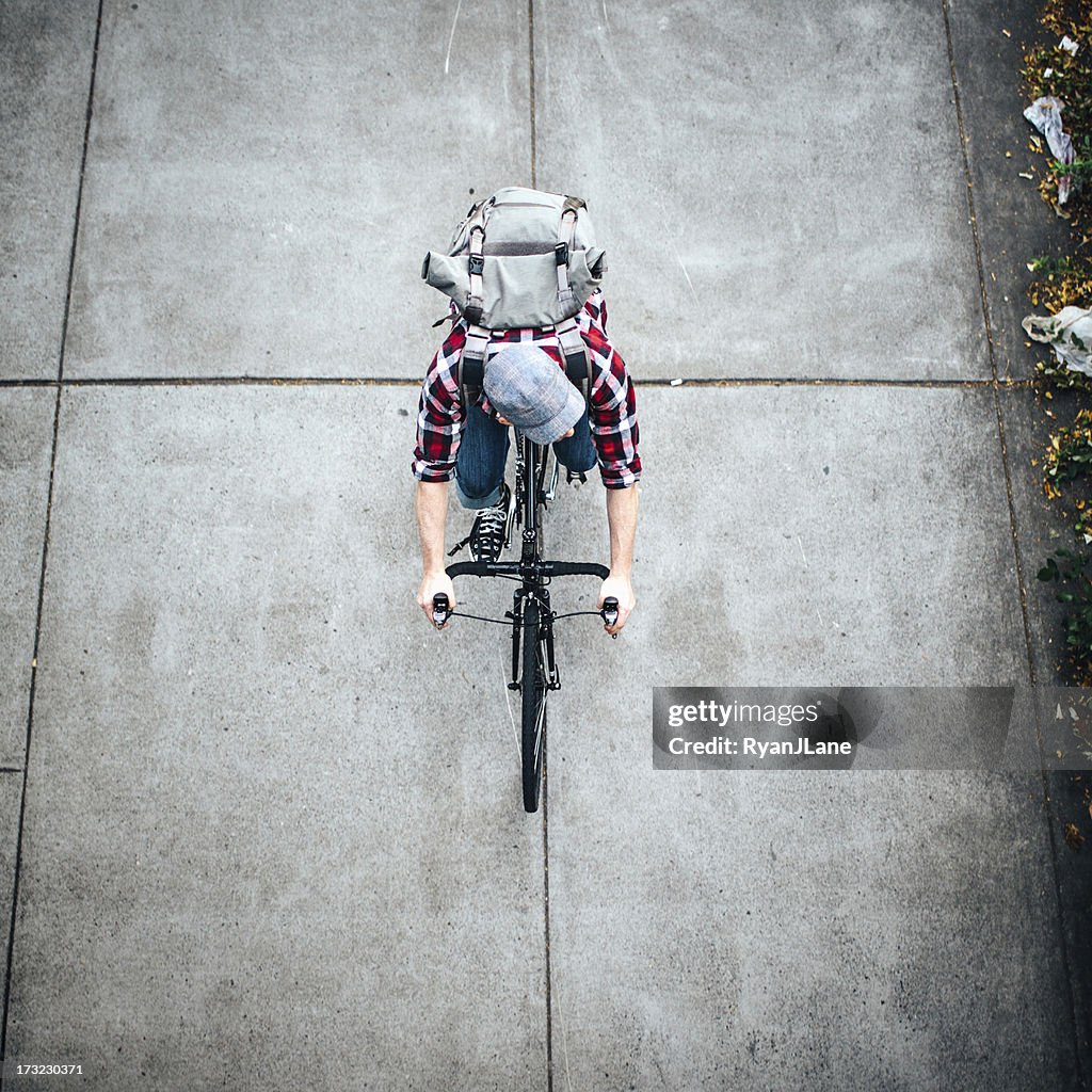 Bike Rider Overhead