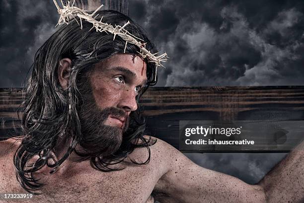 jesus christ on the cross - white jesus stock pictures, royalty-free photos & images