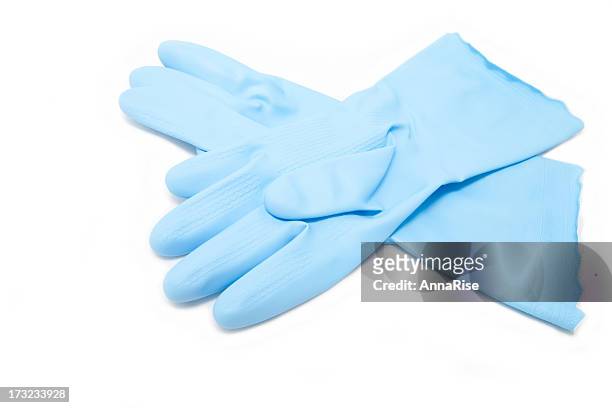 guanti protettivi - blue glove foto e immagini stock