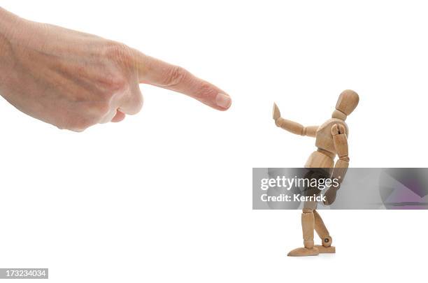 who? me? wooden mannequin and hand of .... god? - lay figure stock pictures, royalty-free photos & images