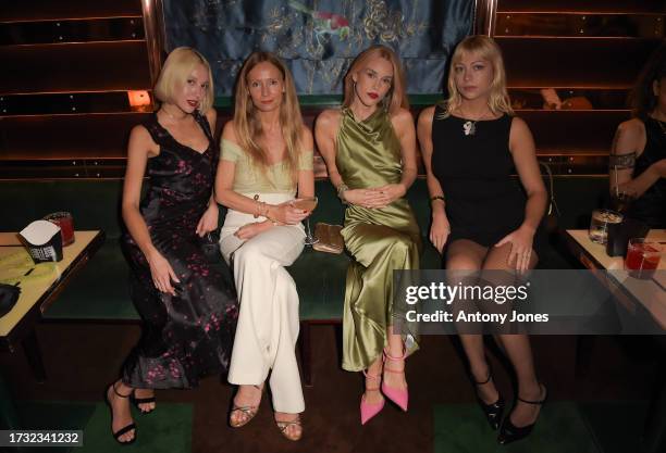 Olympia of Greece, Martha Ward, Mary Charteris and Alexia Mavroleon attend Reformation's and Camille Rowe's dinner and cocktail party to celebrate...