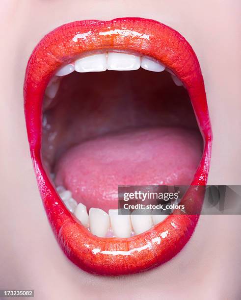 scream - mund stock-fotos und bilder