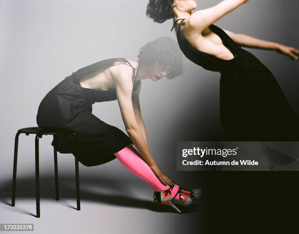 Artist Miranda July is photographed for Black Book Magazine on May 1, 2011 in Los Angeles, California.