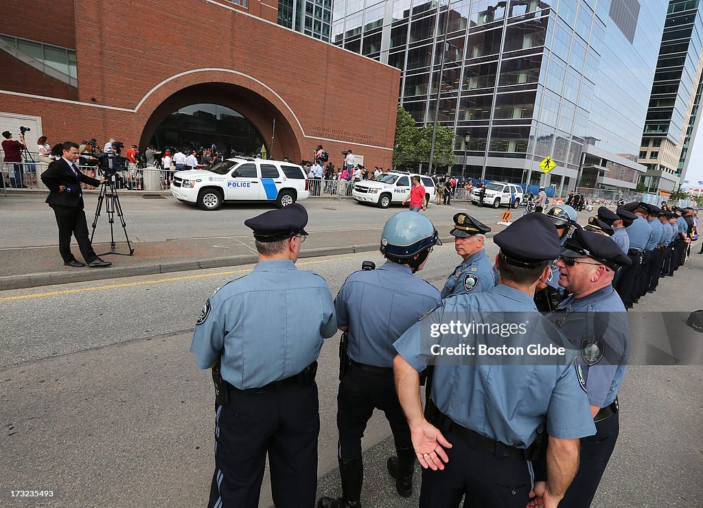 Alleged Boston Marathon Bomber At Moakley Courthouse