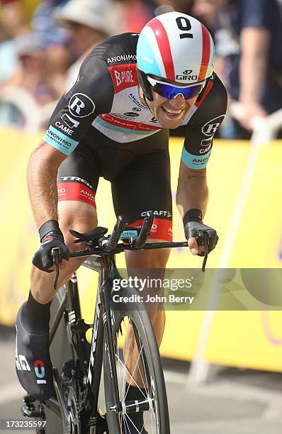 Maxime Monfort of Belgium and Team Radioshack Leopard in action during Stage Eleven of the Tour de France 2013 - the 100th Tour de France -, a 33 km...