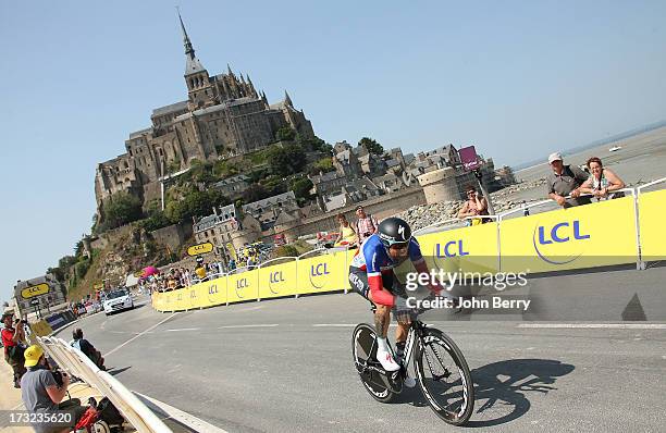 Sylvain Chavanel of France and Team Omega Pharma-Quick Step in action during Stage Eleven of the Tour de France 2013 - the 100th Tour de France -, a...