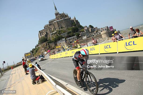 Jan Bakelants of Belgium and Team Radioshack Leopard in action during Stage Eleven of the Tour de France 2013 - the 100th Tour de France -, a 33 km...