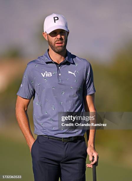 Kevin Tway of the United States walks on the 15th hole during the first round of the Shriners Children's Open at TPC Summerlin on October 12, 2023 in...