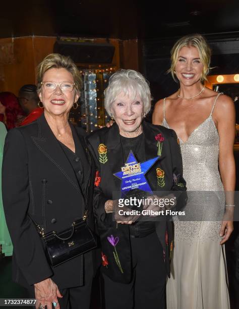Annette Bening, Shirley MacLaine and Amanda Kloots at the 2023 Industry Dance Awards held at Avalon Hollywood on October 18, 2023 in Los Angeles,...