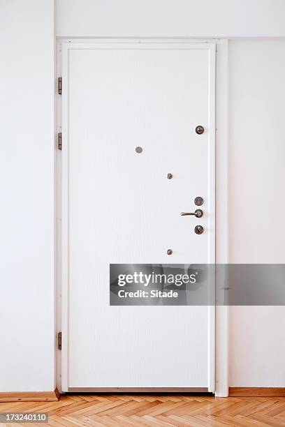 white door - house entrance interior stock pictures, royalty-free photos & images