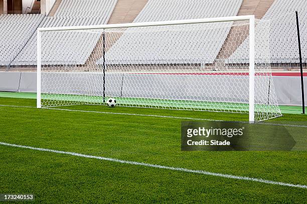 goal - empty football pitch stock pictures, royalty-free photos & images