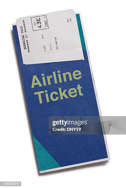 airline ticket - airplane ticket stock pictures, royalty-free photos & images