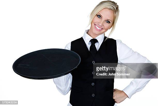 cheerful waitress - casino worker stock pictures, royalty-free photos & images