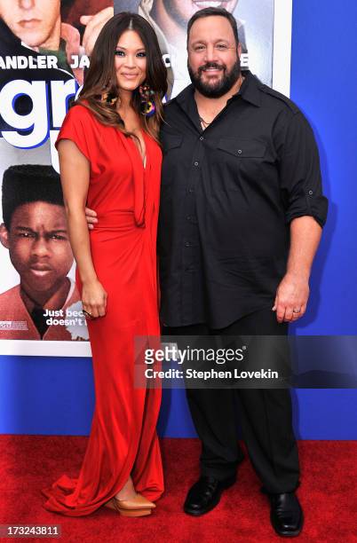 Steffiana de la Cruz and actor Kevin James attend the "Grown Ups 2" New York Premiere at AMC Lincoln Square Theater on July 10, 2013 in New York City.