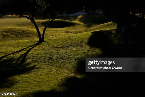 General view of the 18th hole during the first round of the Shriners Children's Open at TPC Summerlin on October 12, 2023 in Las Vegas, Nevada.