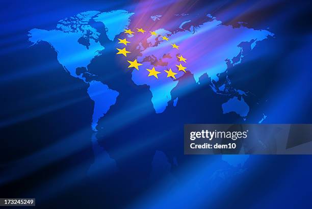 the rising european community - european union symbol stock pictures, royalty-free photos & images