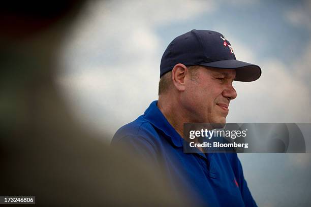 Michael Eisner, chairman of Tornante Co. LLC, speaks during a Bloomberg Television interview on the sidelines of the Allen & Co. Media and Technology...