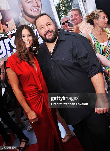 Steffiana de la Cruz and actor Kevin James attend the "Grown Ups 2" New York Premiere at AMC Lincoln Square Theater on July 10, 2013 in New York City.