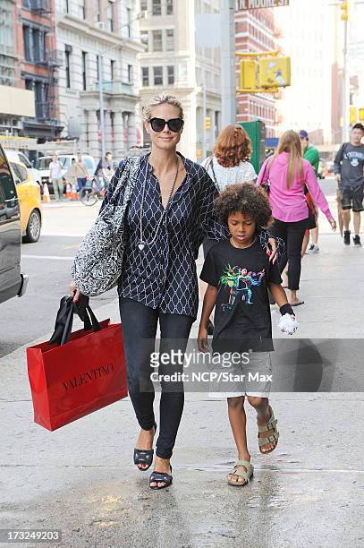 Heidi Klum and Johan Samuel as seen on July 10, 2013 in New York City.
