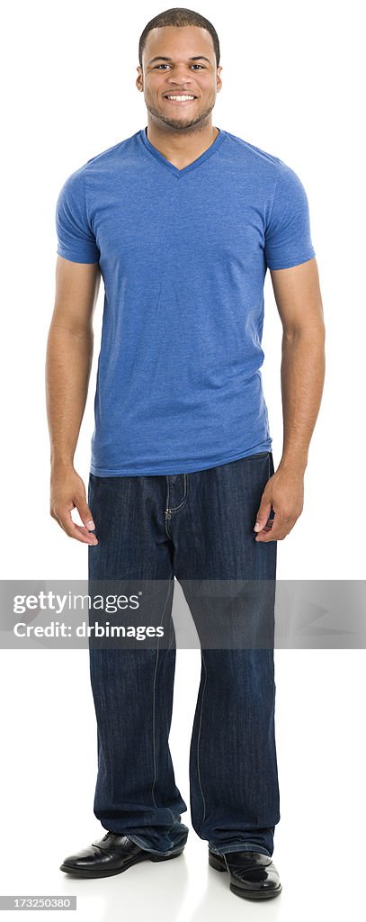 Standing Young Man Smiling