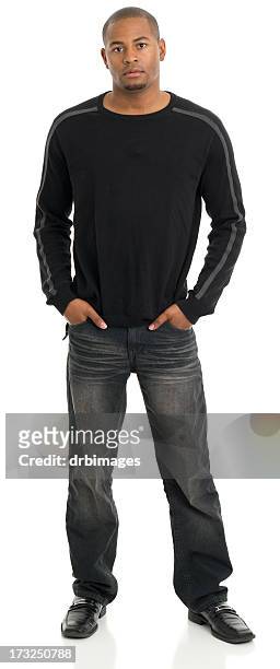 casual young man standing - mens black dress shoes stock pictures, royalty-free photos & images