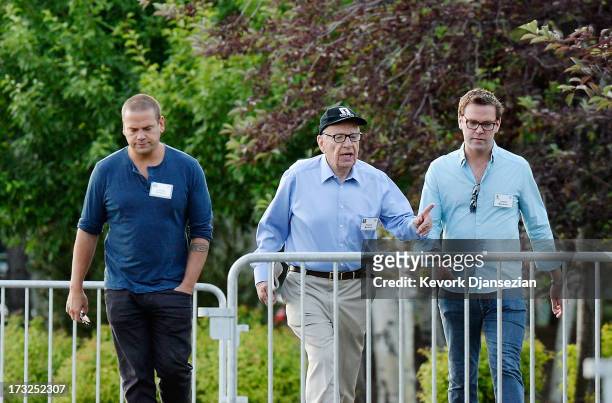Media mogul Rupert Murdoch executive chairman of News Corporation and chairman and CEO of 21st Century Fox, James Murdoch, son of Rupert Murdoch and...
