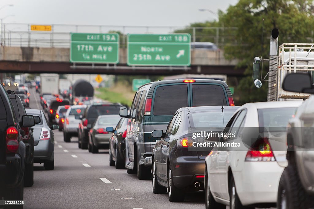 Gestoppt inbound chicago Stau