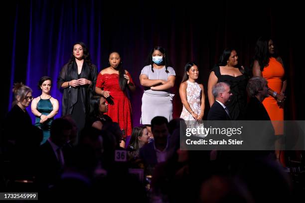 Sophia Herzog-Gibb, Rachel Garcia, Natalia Bryant, Scout Bassett, Brenda Villa, Katy Osuna and Benita Fitzgerald Mosley attend Women's Sports...