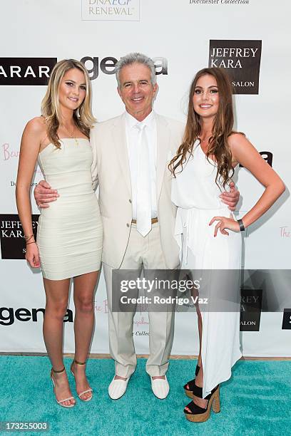 Romy Hogg, actor Tony Denison and Asha Hogg arrive at "The Fountain Of Youth White Party" to Celebrate GEN:A and the launch of Michael Hogg's book...