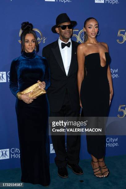 Music Produce Jimmy Jam with his wife Lisa Padilla and daughter Bella Harris attend City of Hope's 2023 Spirit of Life Gala at the Pacific Design...