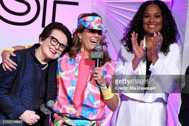 Billie Jean King, Julie Foudy and Laila Ali attend Women's Sports Foundation's Annual Salute To Women In Sports at Cipriani Wall Street on October...