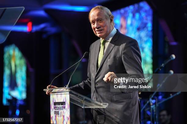George Pataki speaks onstage during the Hudson River Park Friends 25th Anniversary Gala at Pier Sixty at Chelsea Piers on October 12, 2023 in New...