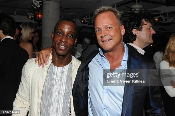 Shaka Smith and Michael Hogg attend Gen:A And Michael Hogg Presents The Summer Soiree Of Season And The Agenostic Man Book Launch at Beverly Hills...