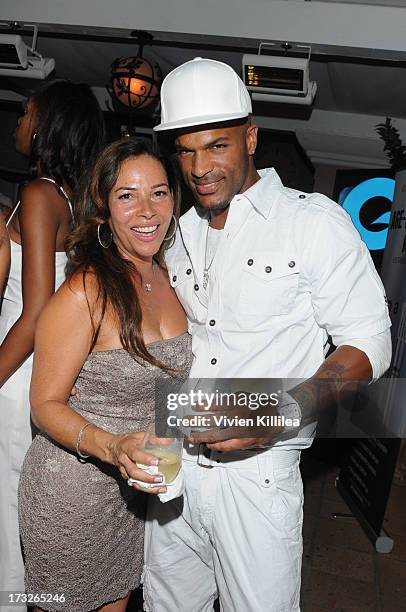 Marabina Jaimes and Lamar Haywood attend Gen:A And Michael Hogg Presents The Summer Soiree Of Season And The Agenostic Man Book Launch at Beverly...