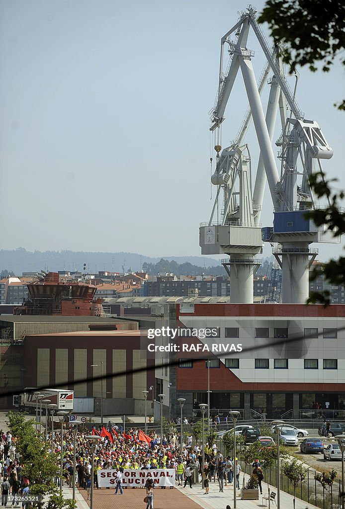 SPAIN-EU-ECONOMY-SHIPYARD-PROTEST