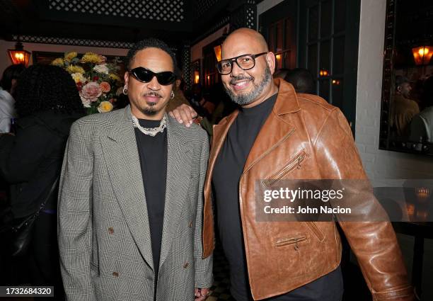 Kyle Hagler and Emil Wilbekin at Netflix and Native Son’s toast for RUSTIN at Hotel Chelsea for opening night of Newfest on October 12, 2023 in New...