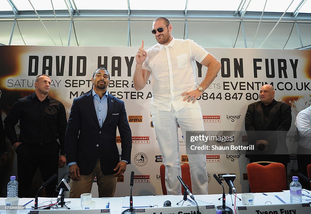 David Haye And Tyson Fury Press Conference