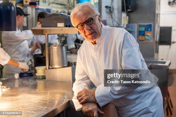 Chef Alain Ducasse attends the Dinner hosted by Alain Ducasse & Friends: Celebrating the 15th Anniversary of Benoit New York during the Food Network...