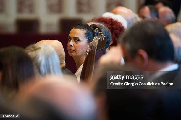 President of Italian Chambers of Deputies, Laura Boldrini , attends the presentation of the book 'Un economista eclettico. Distribuzione, tecnologie...