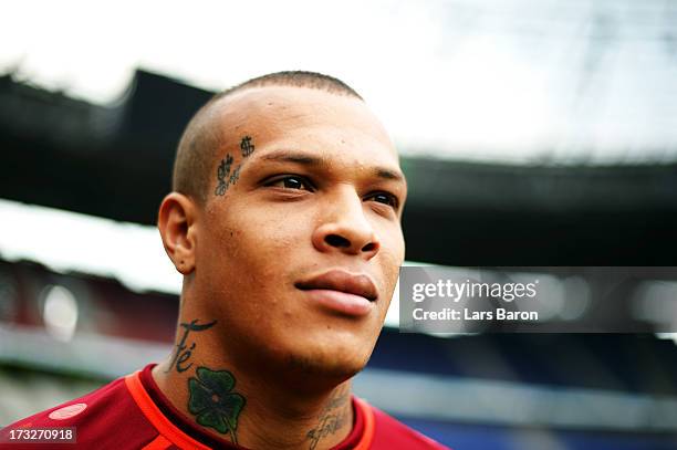 Franca poses during the Hannover 96 team presentation at HDI Arena on July 11, 2013 in Hanover, Germany.