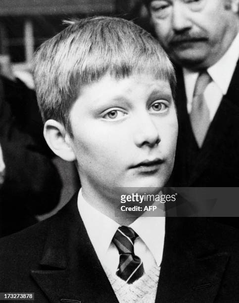 Picture released on April 1973 of Crown Prince Philippe of Belgium, the eldest child and eldest son of King Albert II and Queen Paola, born on April...