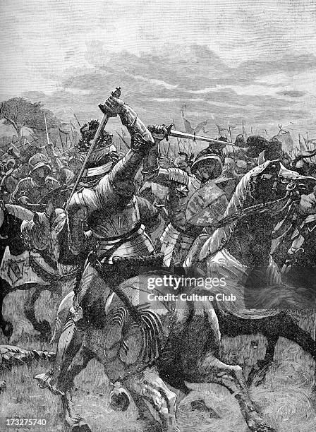 Richard III at the Battle of Bosworth Field . 22 August 1485. Decisive battle of Wars of the Roses , series of dynastic civil wars between two rival...
