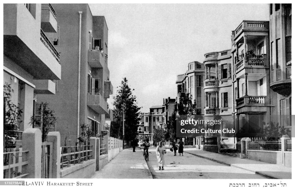 Tel Aviv. Bauhaus style apartment blocks