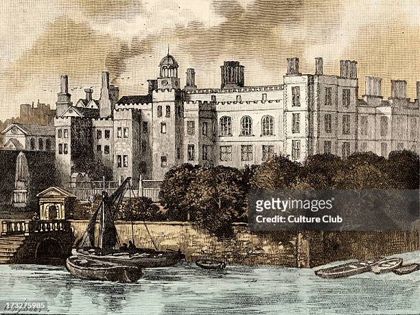 Old Somerset House, London, c.1540s. Built by Edward Seymour, 1st Duke of Somerset. A man of many enemies, prior to completion, he was executed, and...