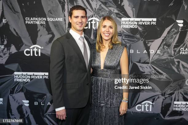 Alex Cana and Caitlin Cana attend the Hudson River Park Friends 25th Anniversary Gala at Pier Sixty at Chelsea Piers on October 12, 2023 in New York...